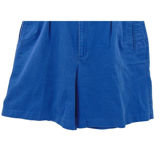Vintage 80s Merona Blue Shorts 16 Womens High Paper Bag Waist Pleated Wide Leg - Picture 9 of 9
